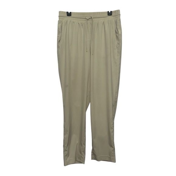 Gap Fit High Rise Runaround Pants Size Large In Moonstone Beige Activewear - Picture 2 of 10